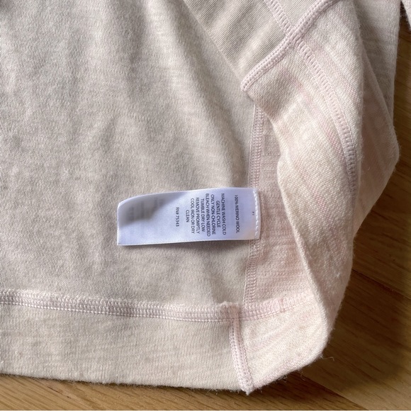 Dakini Womens Merino Wool 1/4 Zip Nordic Tan and light pink base layer Size XL - Picture 7 of 9